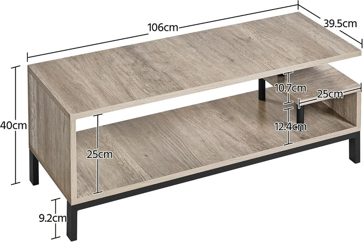 Yaheetech TV-Schrank Fernsehtisch TV Lowborad mit Ablage Industrie-Design Fernsehschrank für Fernseh