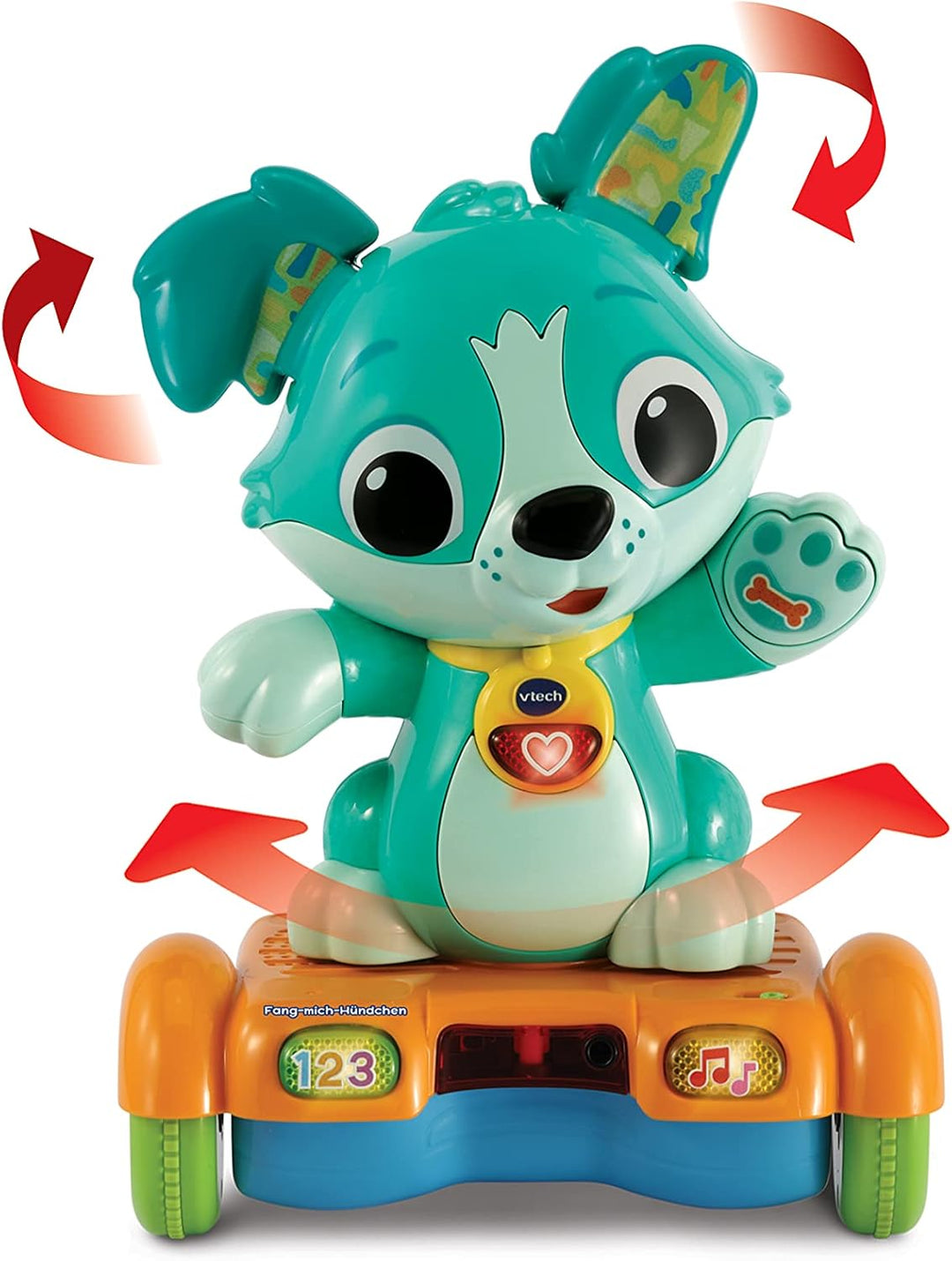Vtech Baby Fang-Mich-Hündchen – Motorisiertes Hoverboard-Hündchen animiert zur Bewegung – Mit wackel