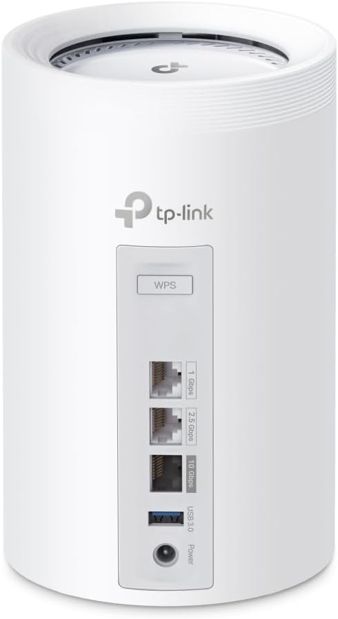 TP-Link Deco BE68(1-Pack) Wi-Fi 7 Mesh WLAN BE14000 Tri-Band, 8 Streams, MLO, 1×10G Ports + 1×2,5G P