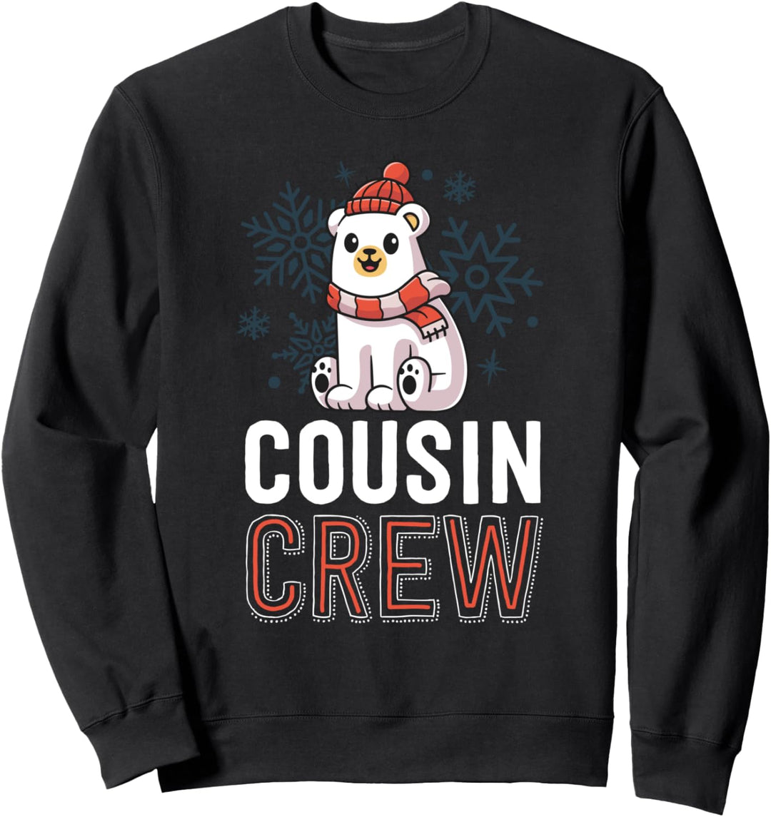 Cousin Crew Christmas Shirts For Kids Matching Polar Bear Sweatshirt