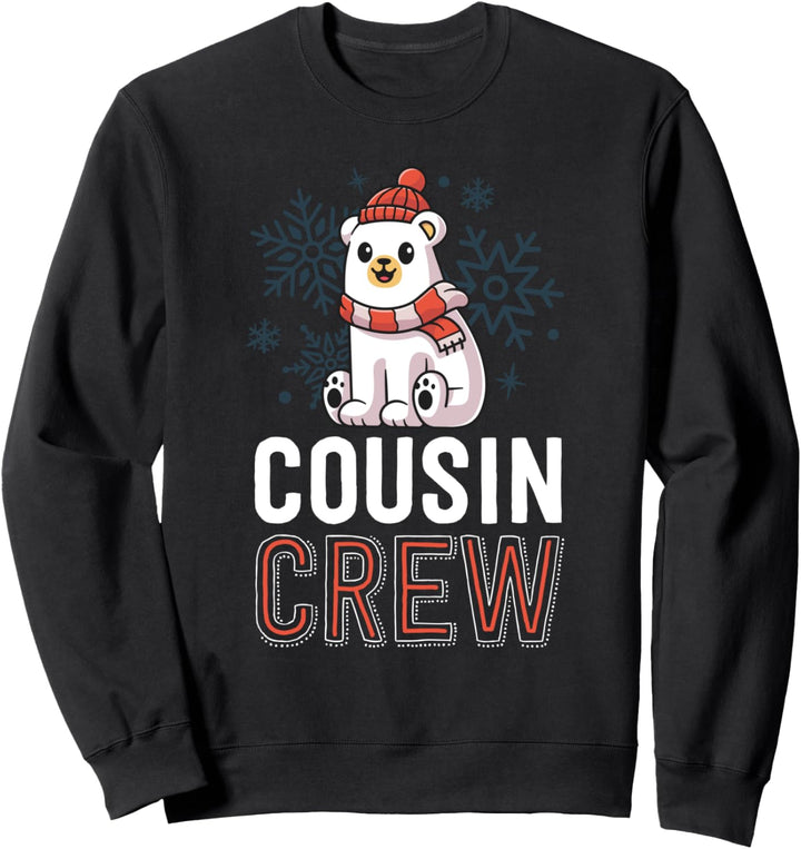 Cousin Crew Christmas Shirts For Kids Matching Polar Bear Sweatshirt