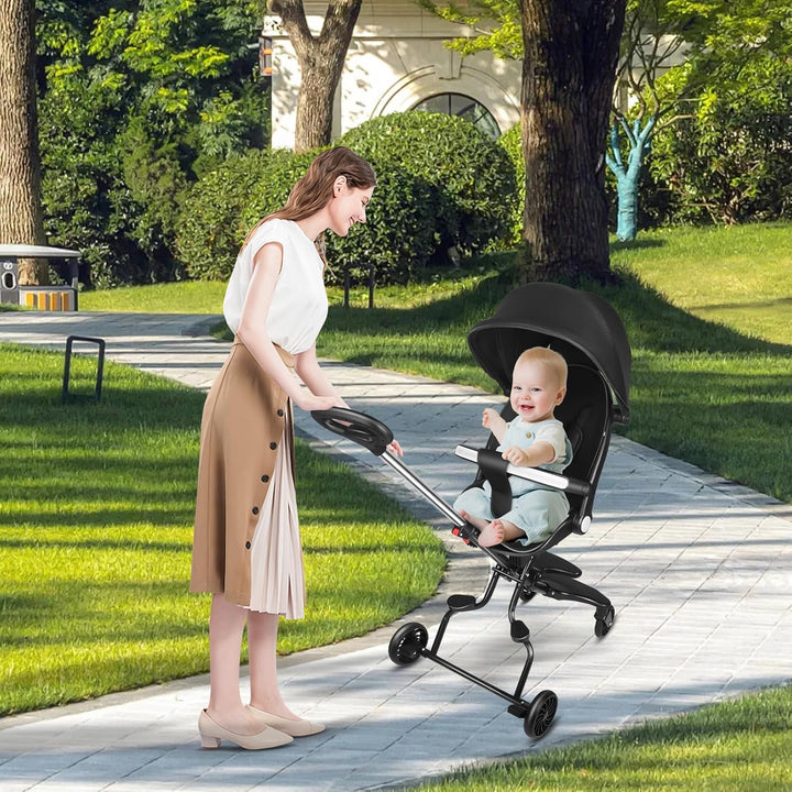 Kinderwagen für Babys, Kinderwagen mit Sonnenschirm, Fussstütze, neigbare Rückenlehne, 0 – 2 Jahre,