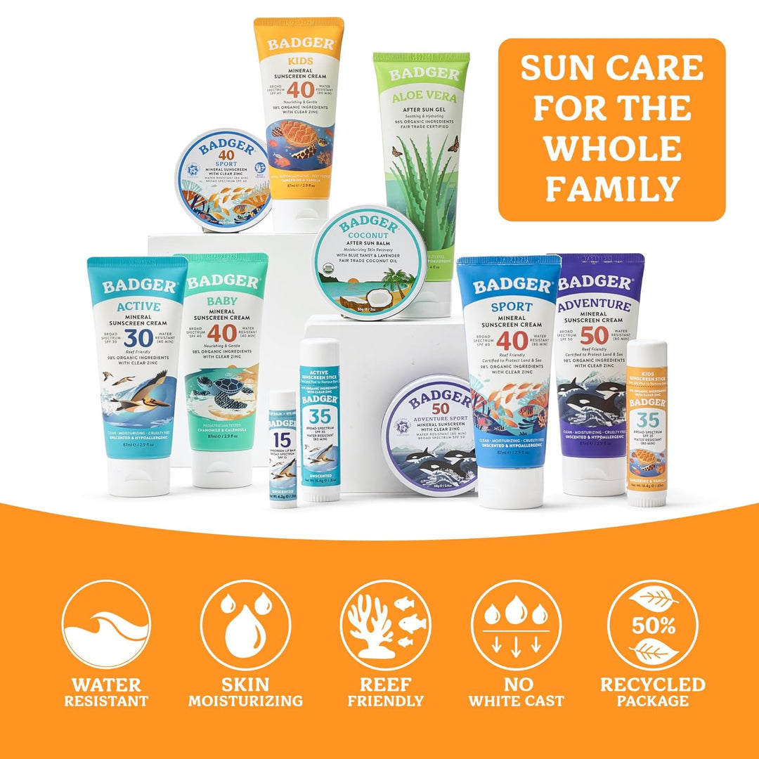 Badger Clear Zinc Kinder Sonnencreme SPF40 87ml