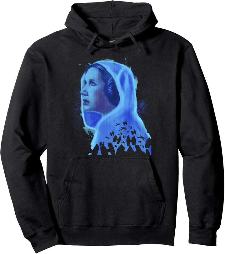 Star Wars Princess Leia Hologram Portrait Pullover Hoodie
