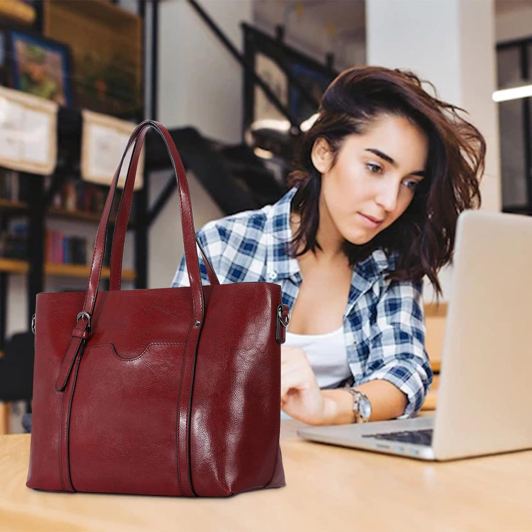 HAWEE Damen Crossbody Handtasche Grosse Shopper Umhängetasche Kunstleder Tote Schultertasche Mode He