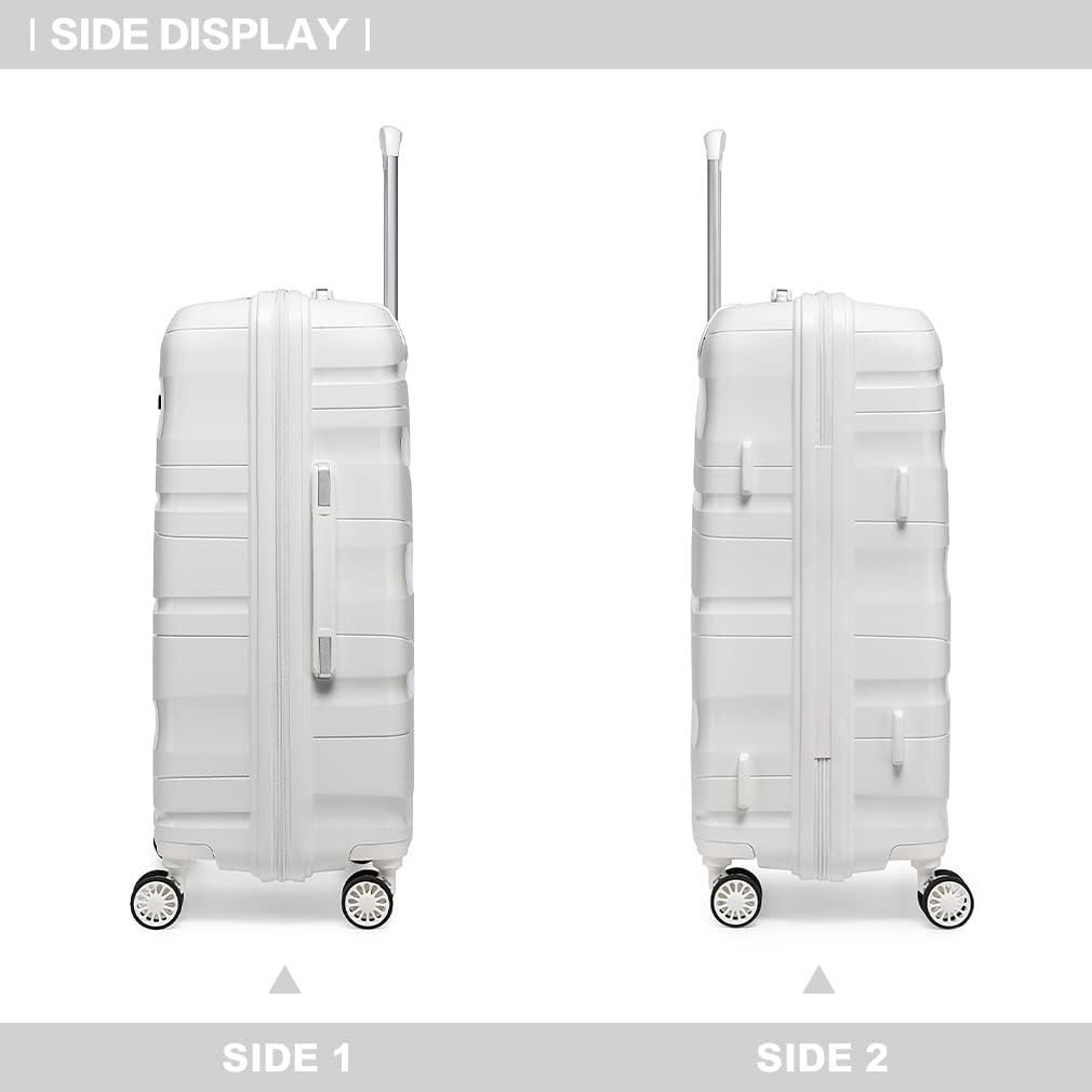 KONO Koffer Trolleys Gepäcksets 4 Teilig Kofferset mit Beautycase Polypropylen Hartschalenkoffer Rei