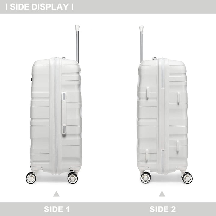 KONO Koffer Trolleys Gepäcksets 4 Teilig Kofferset mit Beautycase Polypropylen Hartschalenkoffer Rei