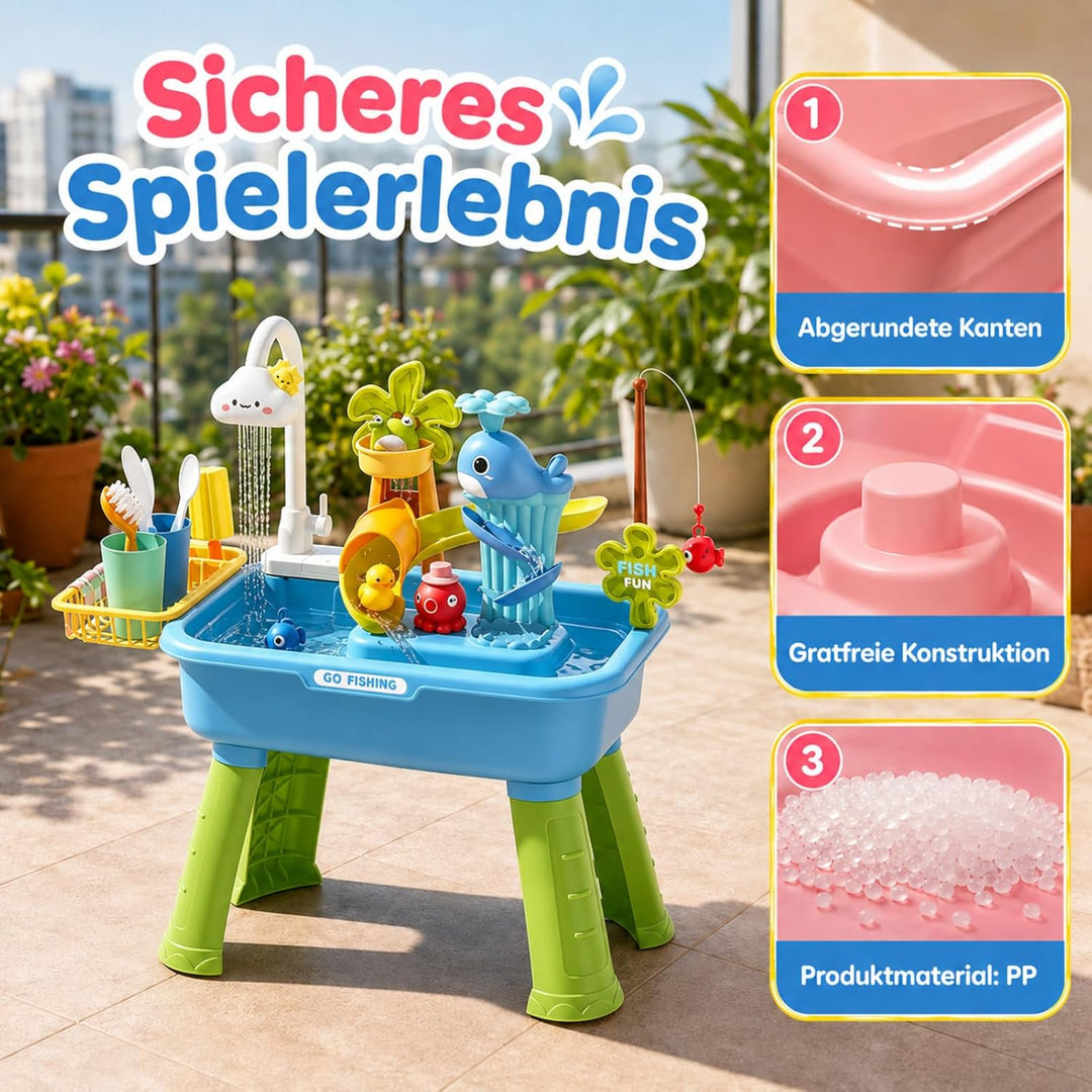 Wassertisch Mit Fliessendem Wasser - Elektrisches Aktivitätsspielzeug | Angelspiel &amp; Wolke Wasserhah
