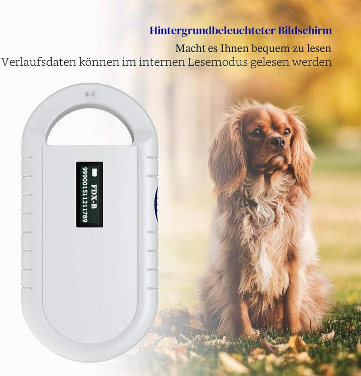 RFID Leser, Tragbarer Tier Chip Leser Haustier Mikrochip Scanner Universaler RFID Leser für ISO 1178