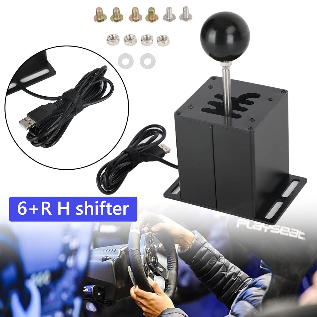Bruce & Shark 6+R USB Shifter PC H Schalthebel für Logitech G29 G920 Lenkrad PC Schwarz [video game]