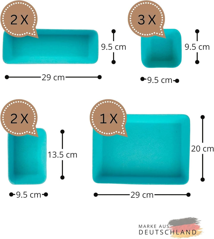 Filz Schubladen Organizer 8er Set, Aufbewahrungs- &amp; Sortierboxen, Filzboxen Ordnungssystem Büro, Bad