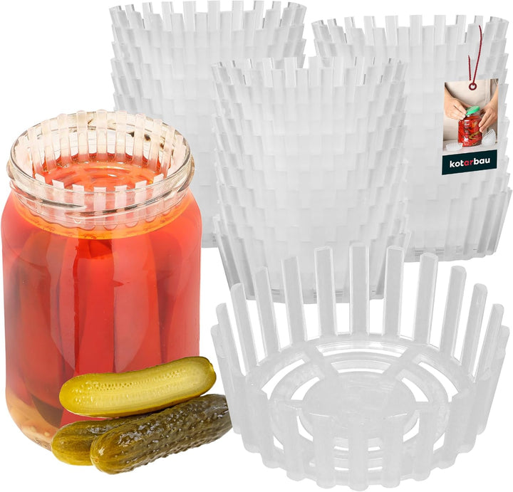 KOTARBAU® 36er Set Gärgewicht für Einmachgläser ⌀ 82 mm Polypropylen Gärgewichte Gärdeckel Einmachhi