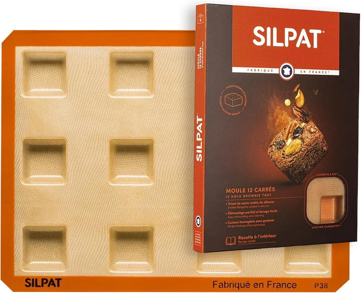 Silpat ES-02366-99 Perfect Mold Brownie, Silikon, Orange, Brownie