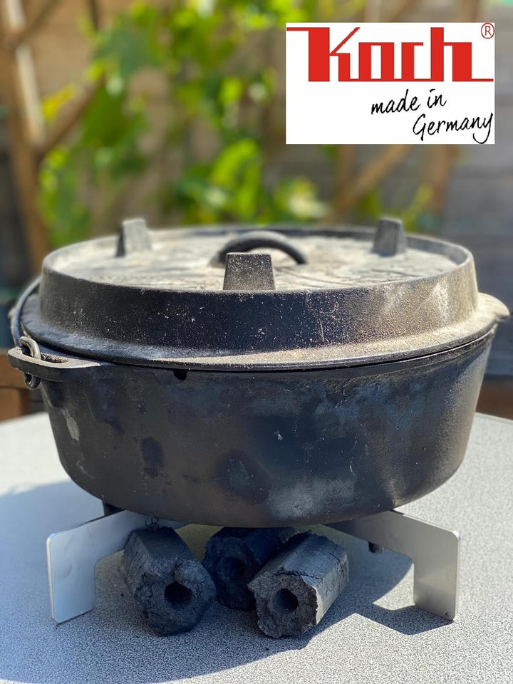 KOCH #26 Dutch Oven Ständer I Blumentopf - Kübel Ständer I Feuertonne I Untersetzer I 330 x 330 x 55