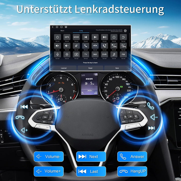8 Zoll Android 15 8+128G Autoradio mit Qualcomm Chip Bildschirm für Golf 5 Golf 6 VW T5 VW Polo 6R G