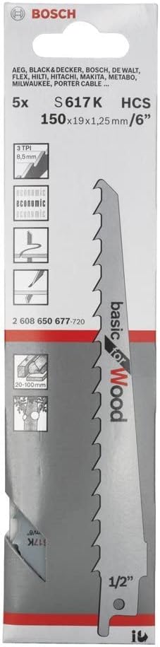 Bosch Zubehör 2608650677 Säbelsägeblatt S 617 K