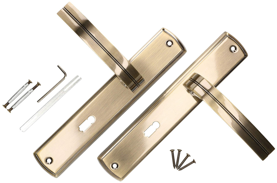 KOTARBAU® Türdrückerset 72 mm Langschild Patina Universal Modern 72 BB, 72 BB