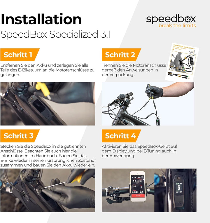 SpeedBox 3.1 Kompatibel mit spezialisierten E-Bikes und Motoren/Tuning-Chip/inkl. SL und TCU+MasterM
