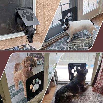 PETLESO Haustierklappe für Fliegengittertür Hundeklappe Katzenklappe Fliegengitter mit Magnetverschl