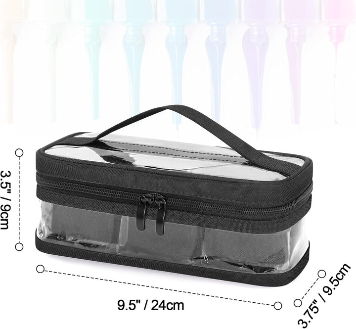 BAFASO Nagellack Aufbewahrungstasche, Nagellack Organizer Tasche für 12 Flaschen(bis zu 15ML), Nail