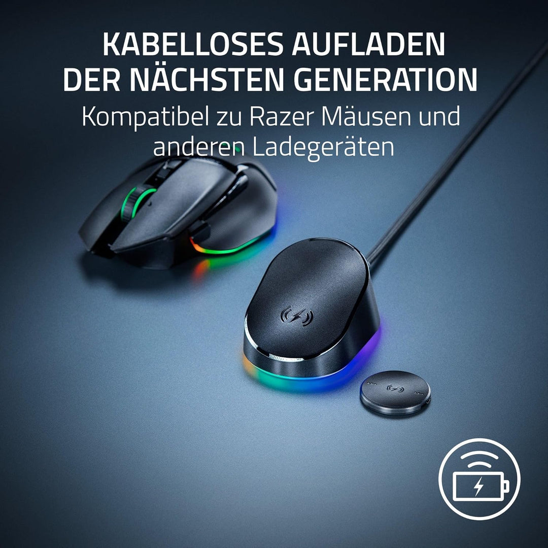 Razer Wireless Charging Puck - Drahtloses Lademodul für kompatible Razer-Mäuse - Schwarz