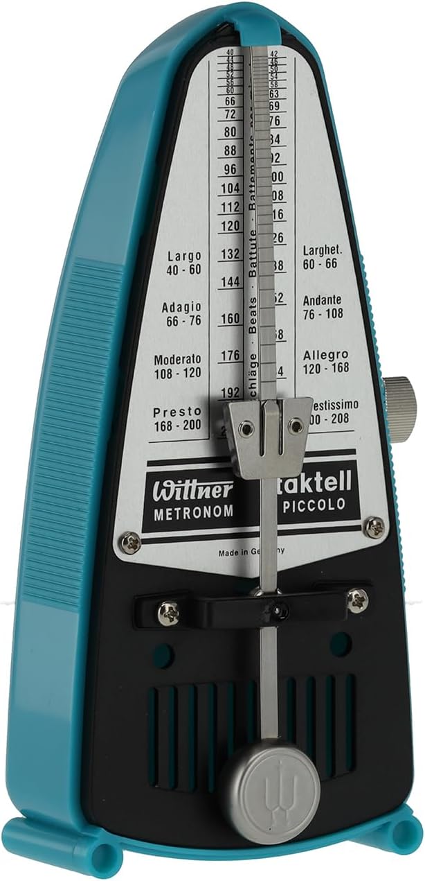 Wittner Metronom 830 391 Kunststoffgehäuse ohne Glocke Taktell Piccolo türkis türkis Single, türkis