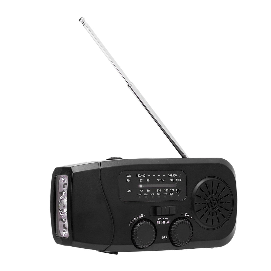 Fafeicy Solar-Handkurbel-Notfallradio mit 2000-mAh-Akku Typ-C-USB-Ladung und LED-Taschenlampe für Ou