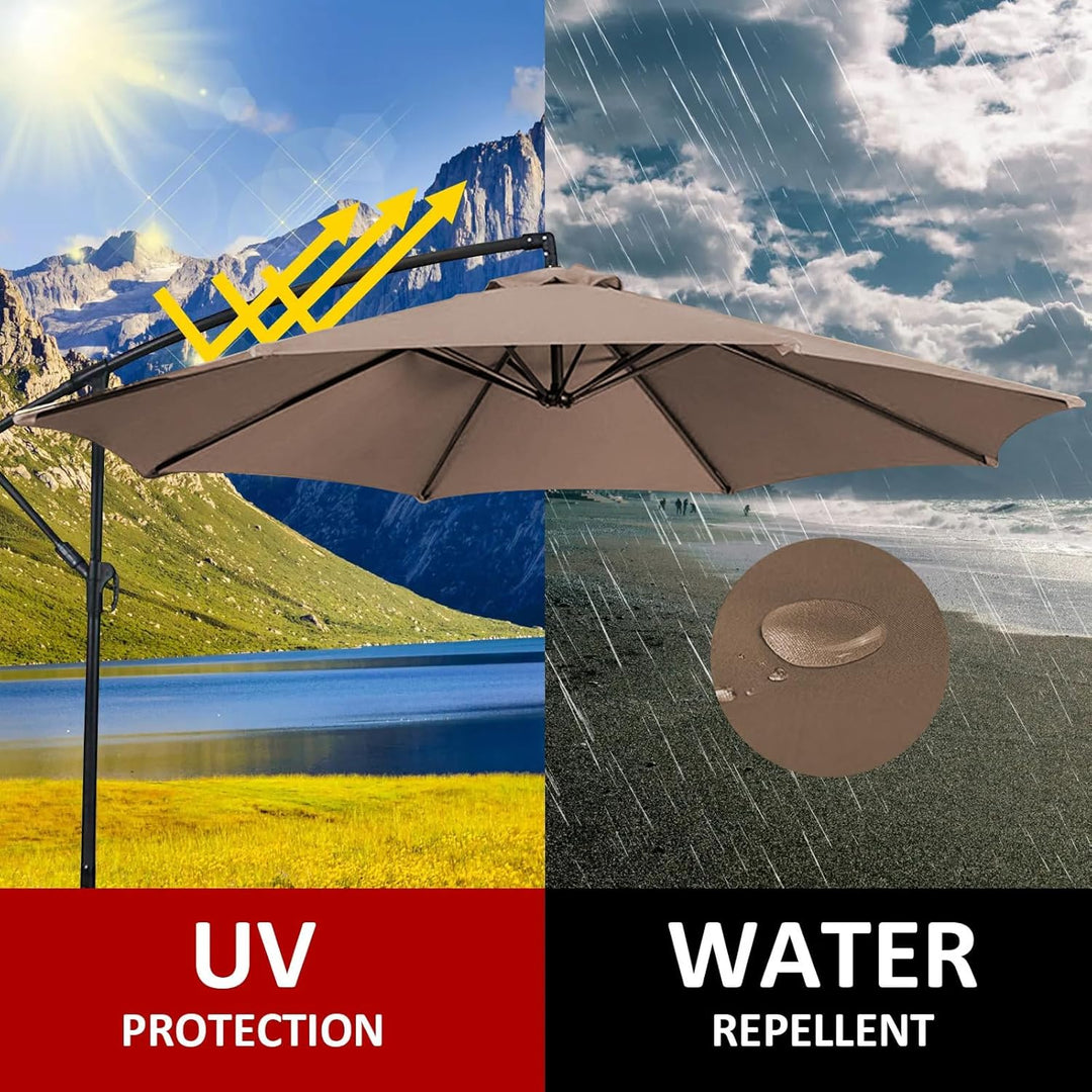 MENAYODA Sonnenschirm Ersatzbezug, Terrassenschirm Ersatzdach, 3 m Wasserdicht, Langlebig Sonnenschi