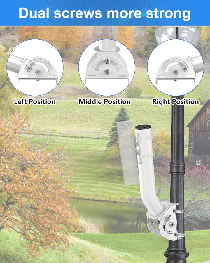 Universal verstellbare TV-Antennenhalterung, 27.9 cm, wetterfest, J-Stange, kabellose Steghalterung,