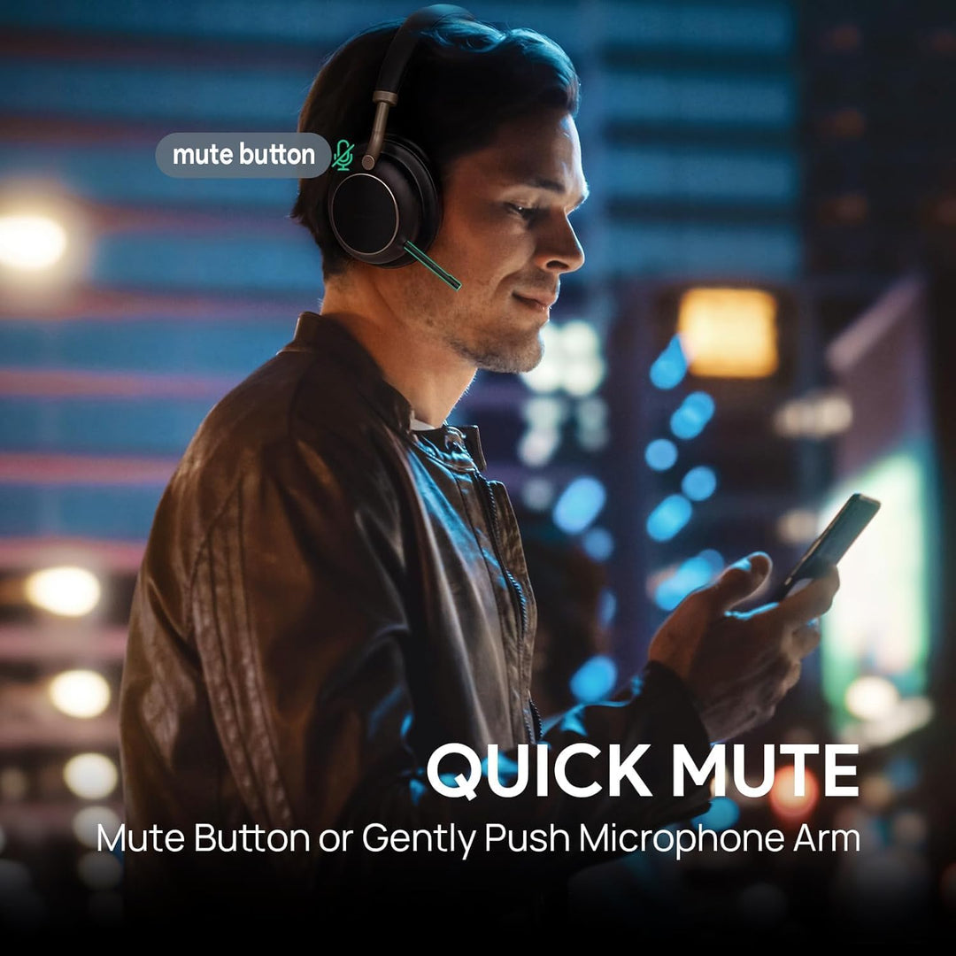Yealink BH76 Plus Bluetooth Headset Noise Cancelling für Work, Headsets mit Mikrofon Bluetooth Einzi