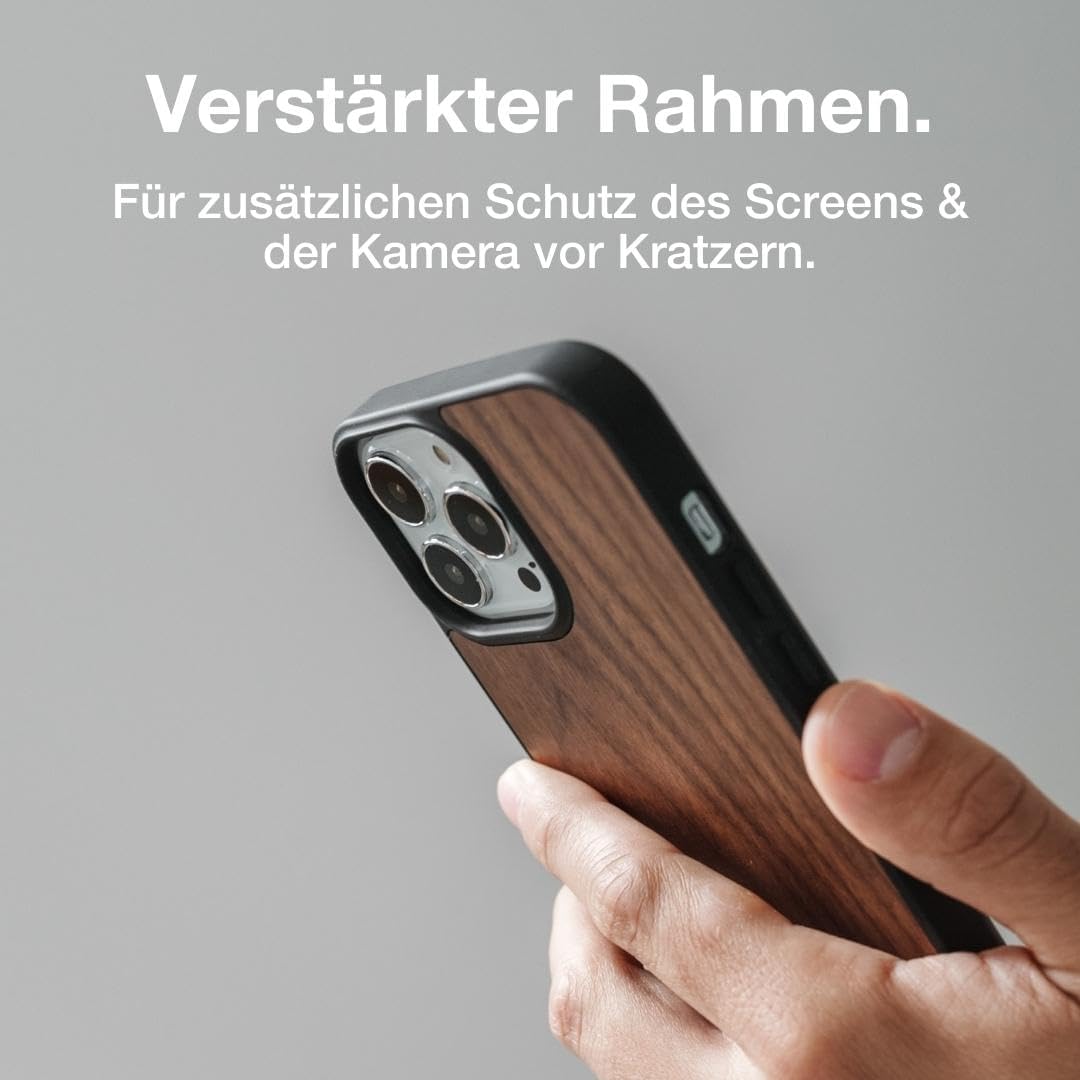 Woodcessories - Magnetisches Bumper Case für iPhone 15 Pro kompatibel mit MagSafe, Hülle mit Magnet