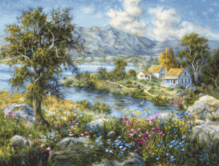 Kreuzstich-Set Luca-S Gold – Enchanted Cottage B615