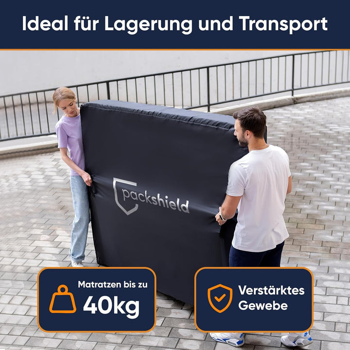 Matratzenhülle 90x200cm – Schutz für Aufbewahrung und Umzug – Dicke 30cm – wasserdichte und reissfes