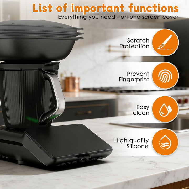 Displayschutz für Thermomix TM7 Vorwerk, Silikon-abdeckung & Touchscreenschutz, Zubehör Gadget für V