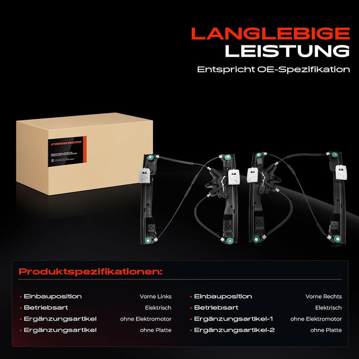 Frankberg 2x Fensterheber Vorne Links Rechts BM51A23200 | Kompatibel mit Focus III, Focus III Stufen