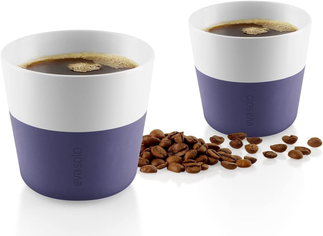 EVA SOLO | 2 Cafe Lungo Becher | 230 ml | Gut zu halten durch Silikonbeschichtung | Spülmaschinenfes