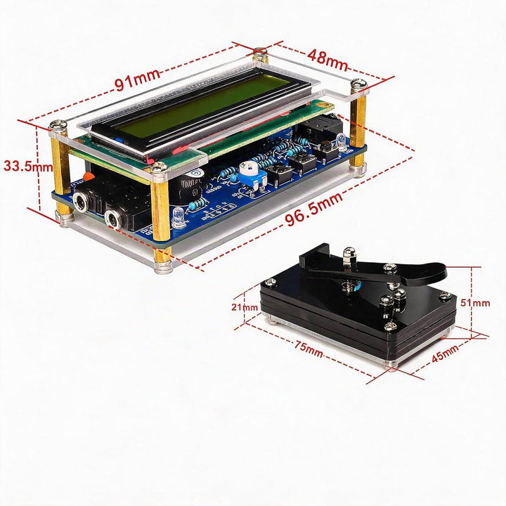 DIY Morsecode Lötbausatz, Morse Code Trainer Kit, Elektro Bausatz Löten mit Komponenten, Leiterplatt