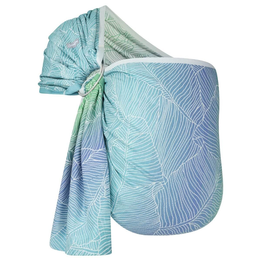 Hoppediz Ring-Sling, Baby-Tragetuch ab Geburt, 100 % kbA-Baumwolle, Design Grenada creme, Grenada cr