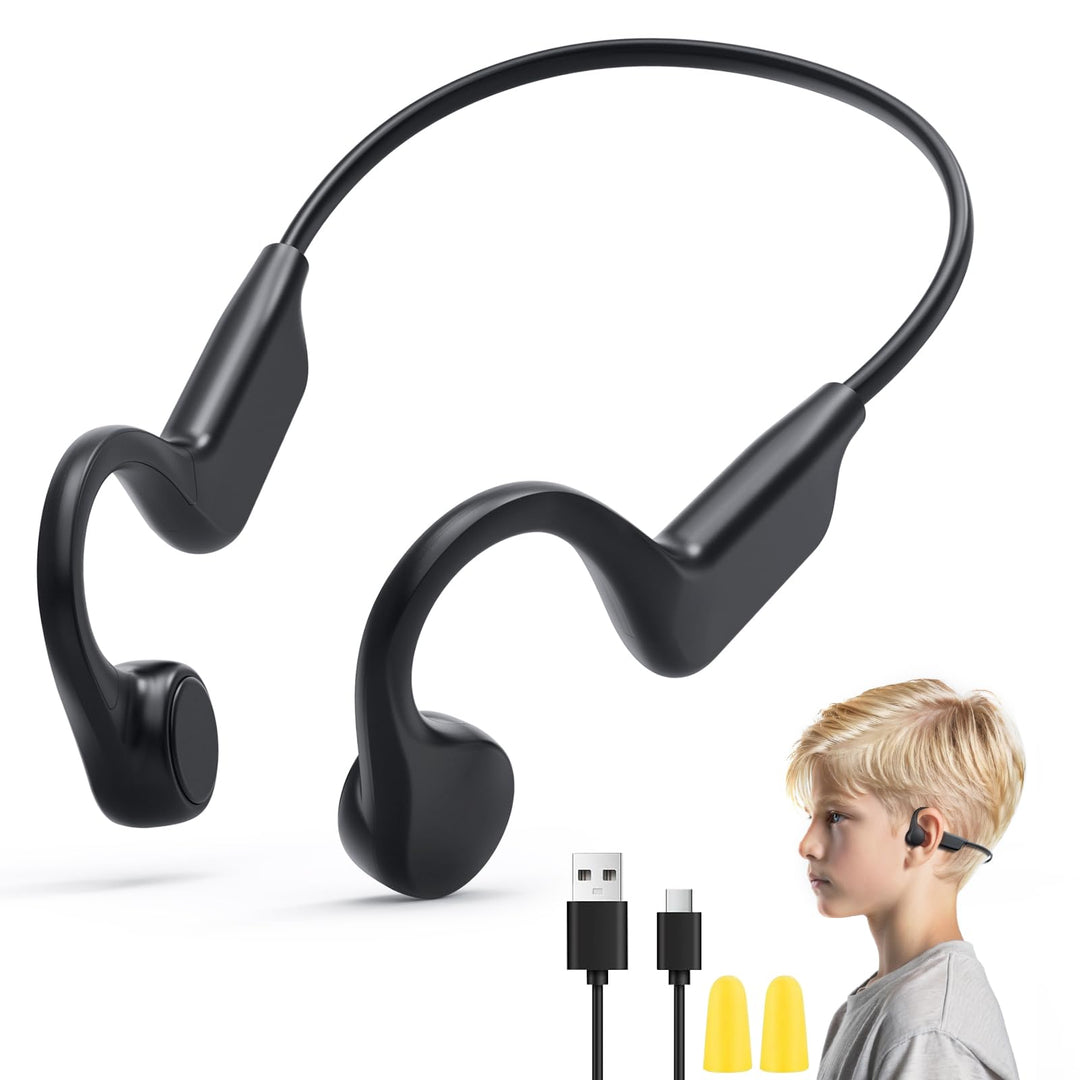 Knochenschall Kopfhörer Kopfhörer Kabellos Bluetooth 5.3 IP55 Wasserdicht 180mAh Akku Memory-Titan-L