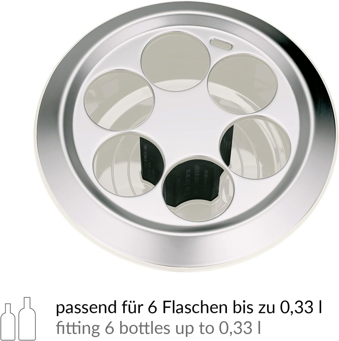 alfi KONFERENZBOY, coconut white, Konferenzkühler aus Kunststoff mit Edelstahlabdeckung, Tischkühler