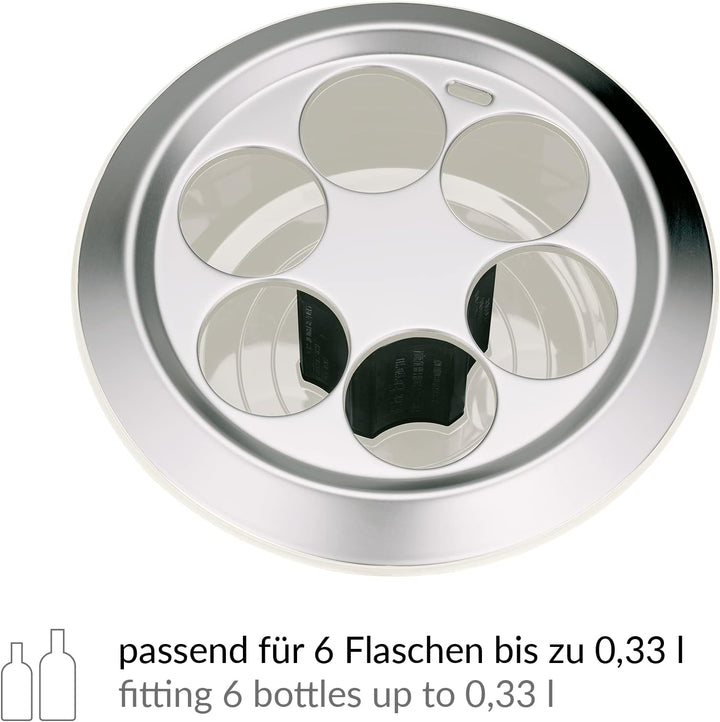 alfi KONFERENZBOY, coconut white, Konferenzkühler aus Kunststoff mit Edelstahlabdeckung, Tischkühler
