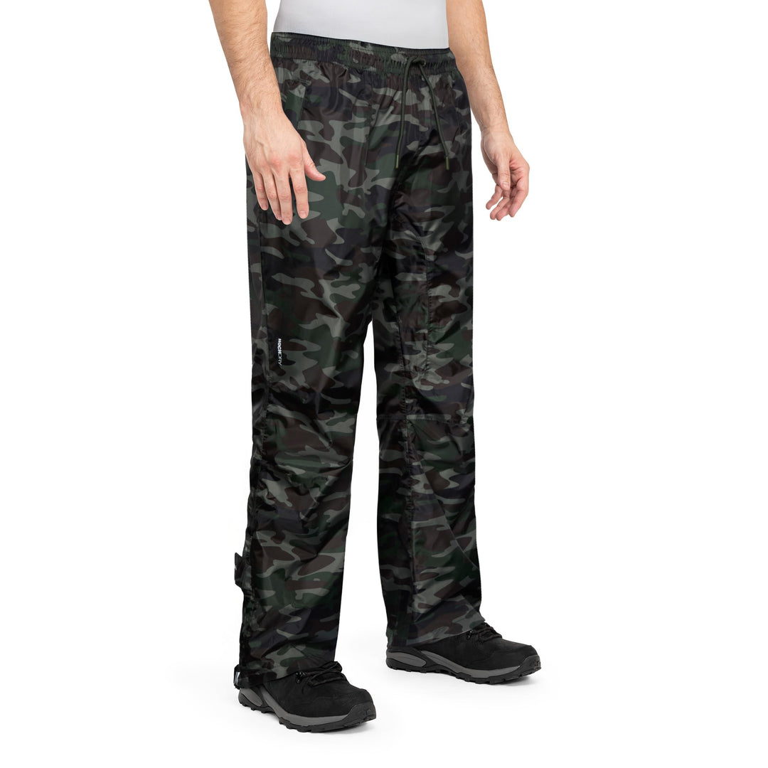 Höhenhorn Pluvia Herren Regenhose wasserdichte Atmungsaktive Outdoorhose mit Transportbeutel, S Camo