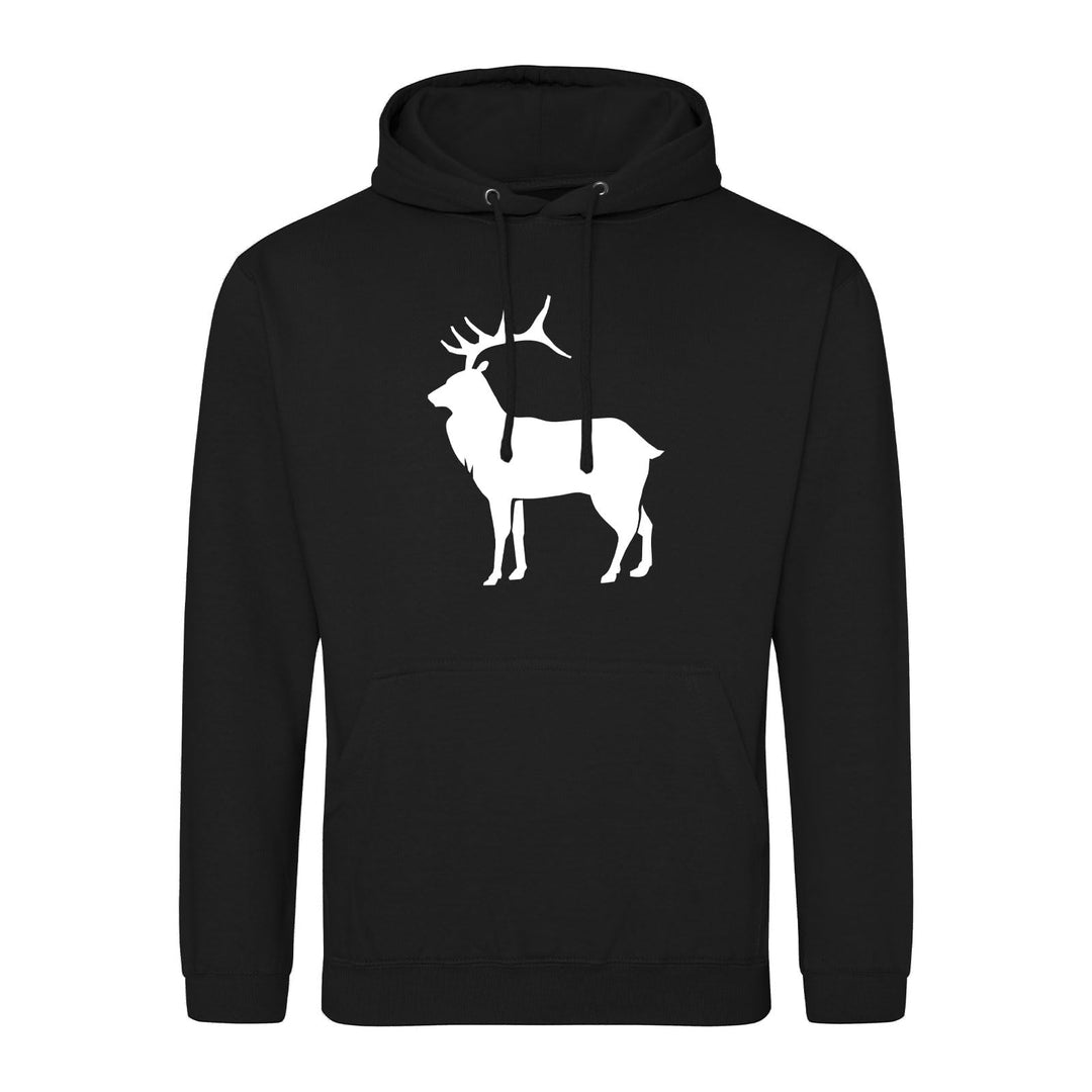 huuraa Unisex Hoodie Hirsch Silhouette Pullover Vegan Grösse S-3XL mit Motiv für alle Tierfreunde Ge
