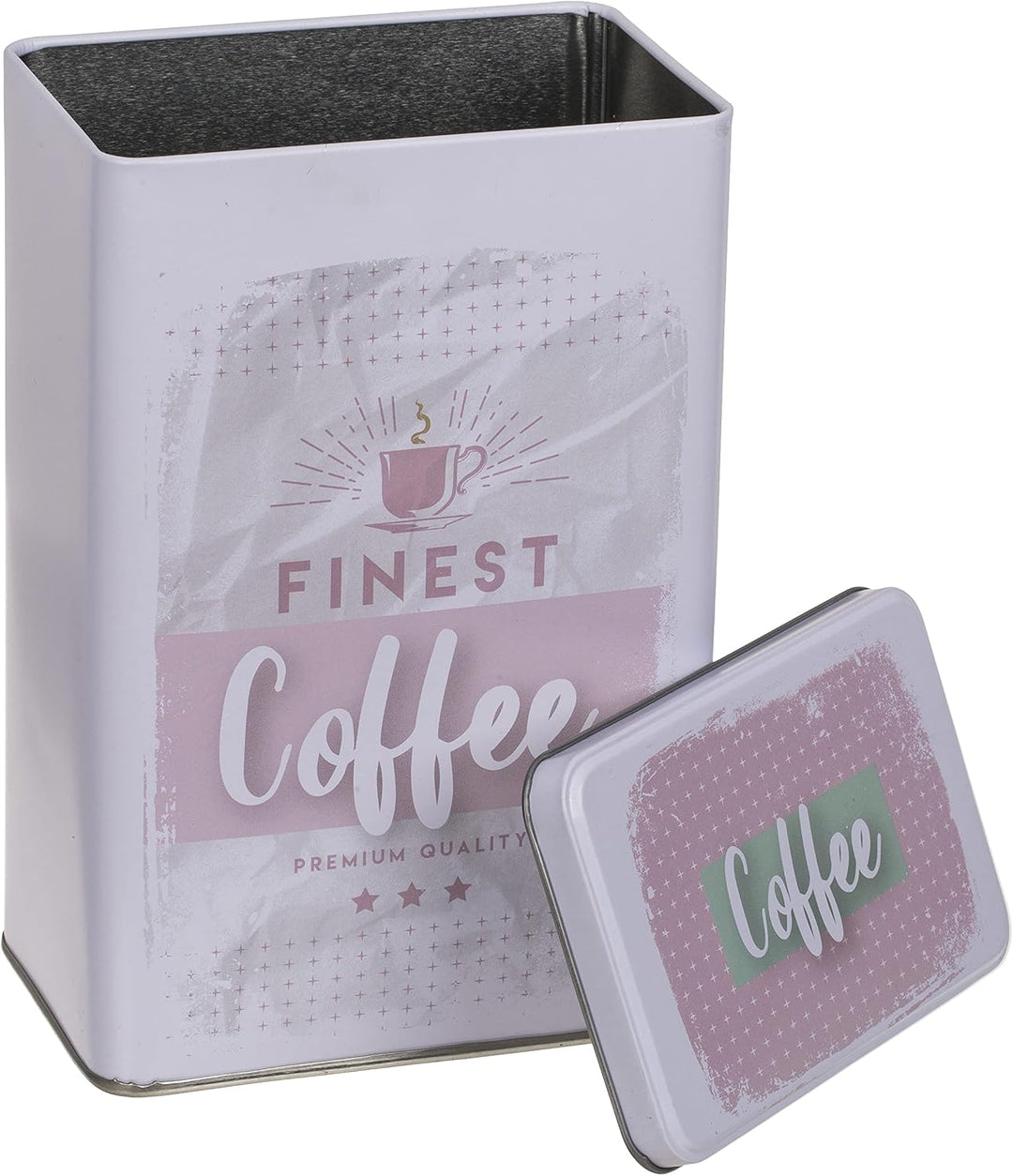 Set Retro Metall-Dose Blechdose Coffee, Tea & Sugar - Kaffeedose, Teedose, Zuckerdose mit Deckel (3-