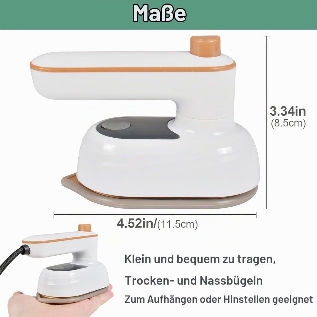 Mini Bügeleisen, Reise Bügeleisen, Tragbares Bügeleisen Klein, Handbügelmaschine, Hemdenbügler Reise