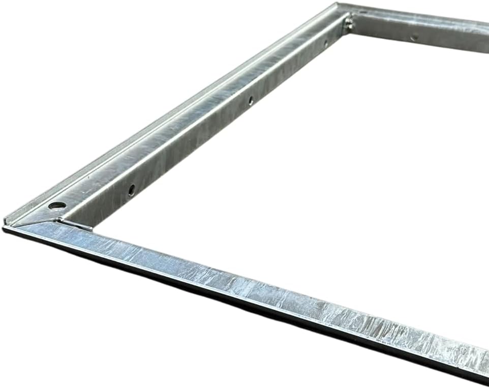 Schachtdeckel Vollverzinkt mit Rahmen / 15 x 15 cm/Riffelblech Schachtabdeckung Kanaldeckel Abdeckka