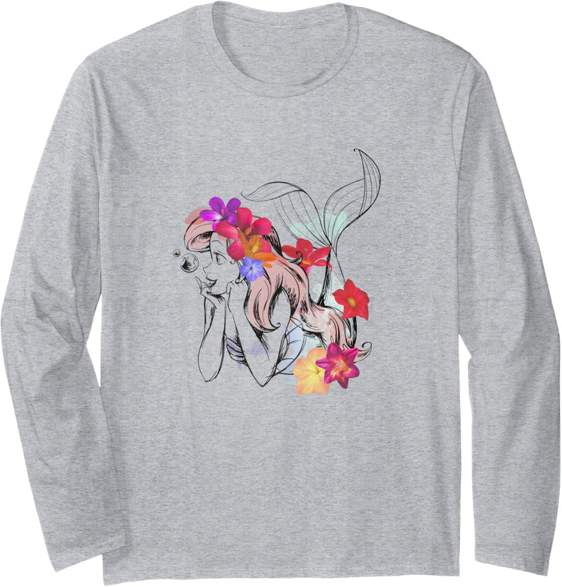 Disney The Little Mermaid Ariel Real Flowers Langarmshirt