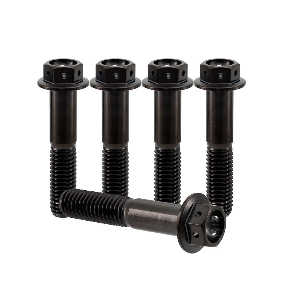 RISON Titanium Bolzen M6x1.0x25mm Titan Flansch Schrauben TC4 Titan Schrauben Sechskantschraube Schw