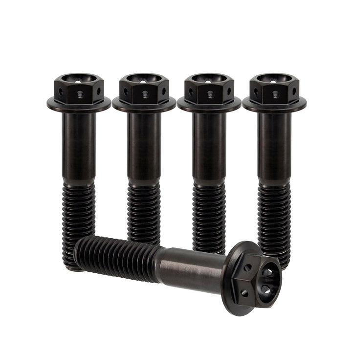 RISON Titanium Bolzen M6x1.0x25mm Titan Flansch Schrauben TC4 Titan Schrauben Sechskantschraube Schw