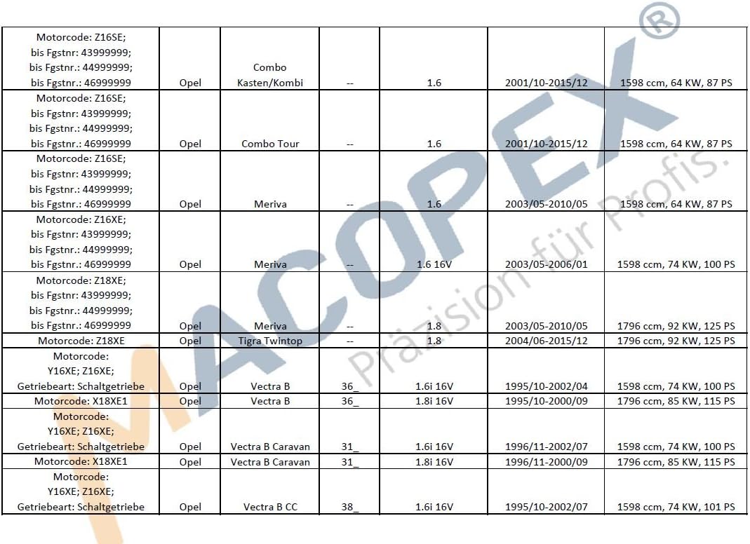 macopex 1000107 AGR Ventil
